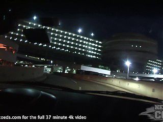 On vacation in Florida, a hot girl gets her nipples pierced