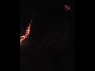Oiled up Cougar MILF attacks cub outdoors by the firepit
