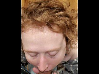 Blowing boyfriend in kitchen POV
